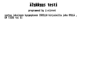 Älykkyys Testi